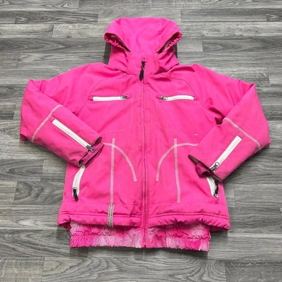 BOULDER GEAR Full Zip Up Long Sleeve Pink Snow Ski Jacket Girl's Size Medium